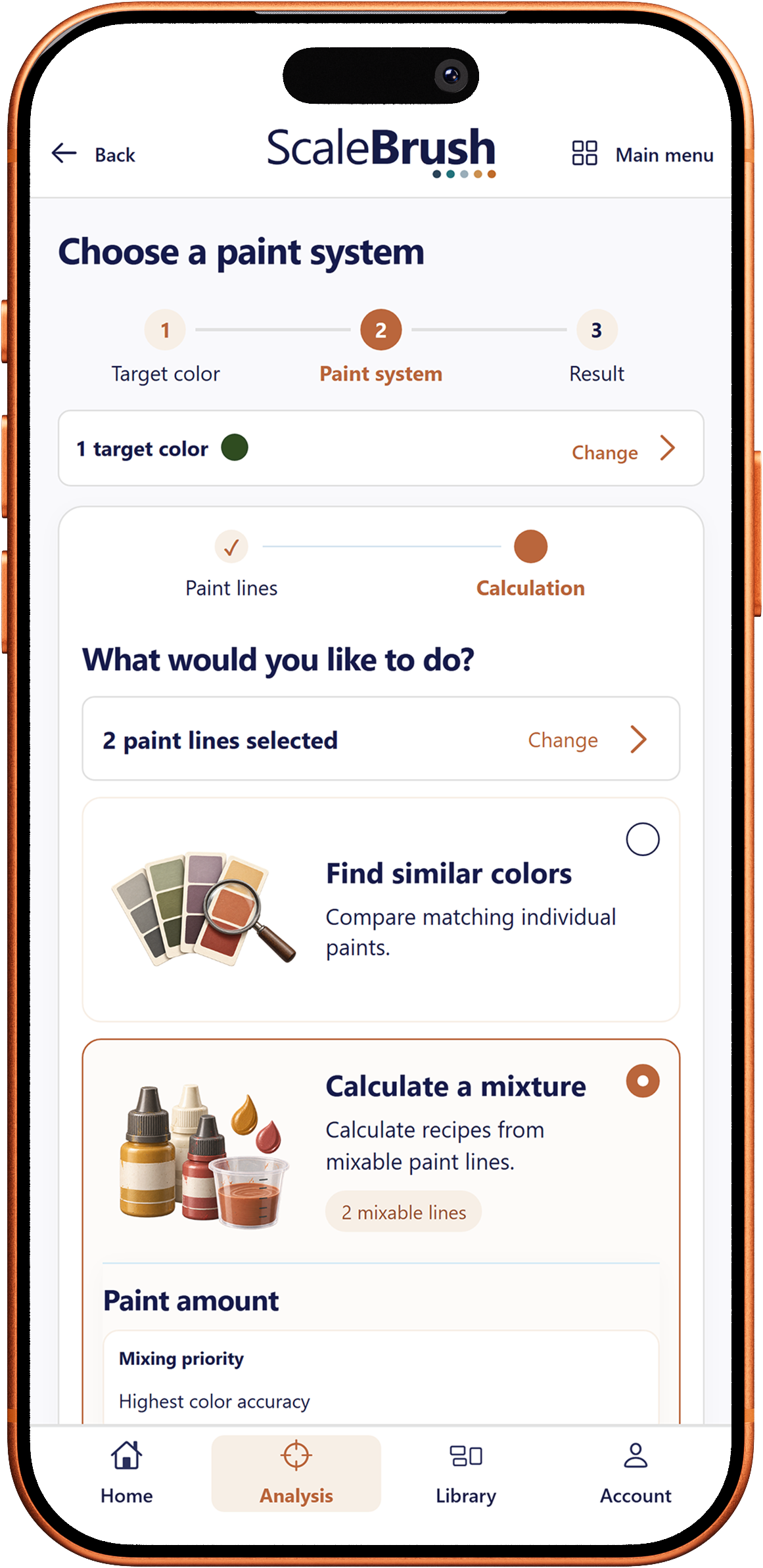 Calculate mixtures and quantities