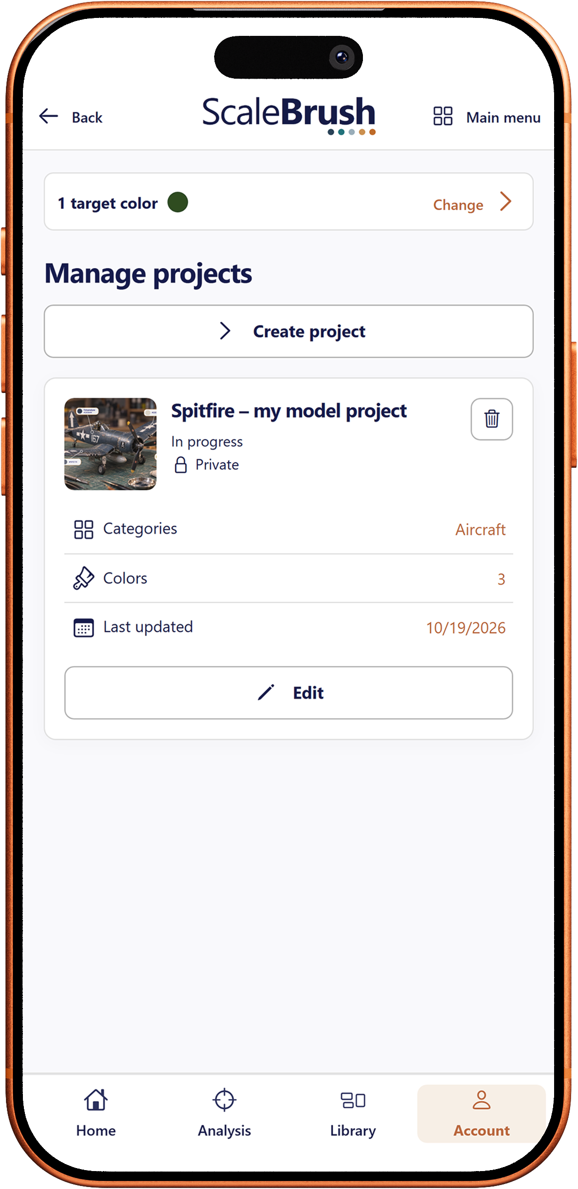 Account and model-making projects